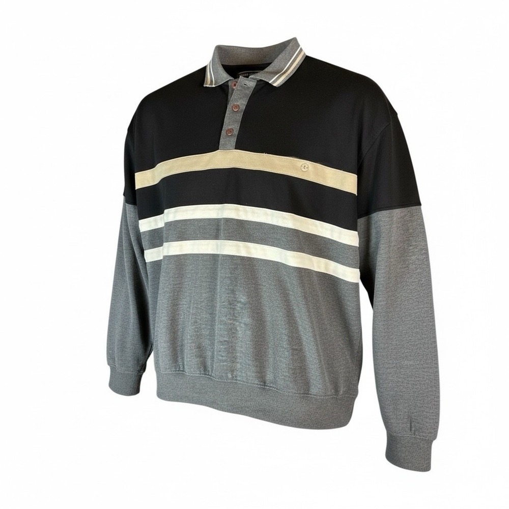 David Taylor Men's 35% Cotton Sweater Gray Size Extra Large